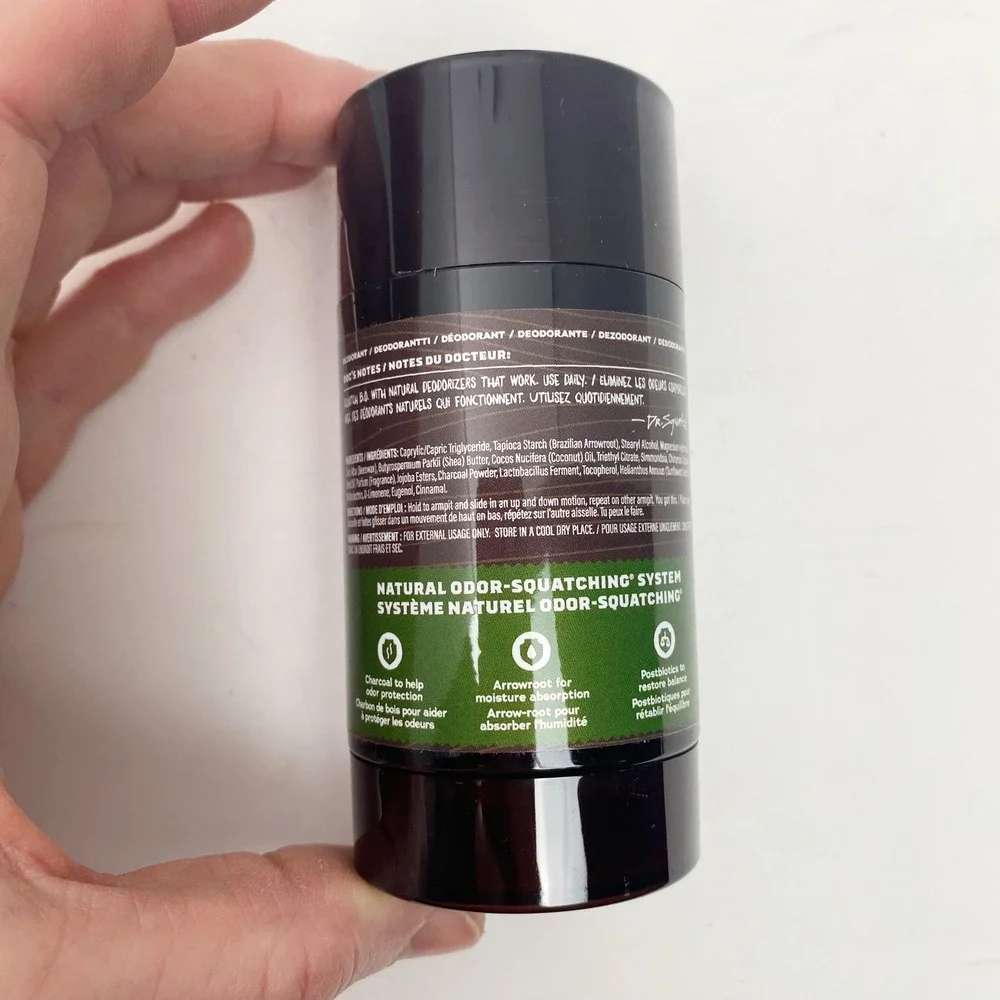 Dr. Squatch Pine Tar Aluminum Free Natural Deodorant Men 3-Pack 2.65oz Stick